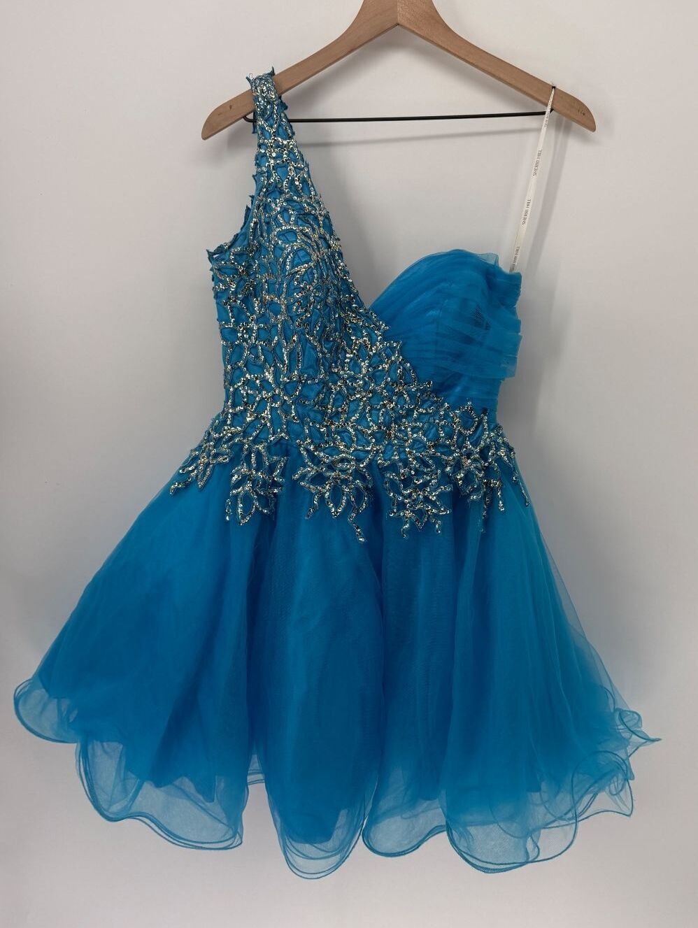 Sherri Hill One-Shoulder Beaded Cocktail Dress | Women's Size 10 | Pre-Loved